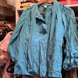 DVF Blue Blouse
